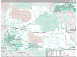 San Bernardino County, CA Wall Map