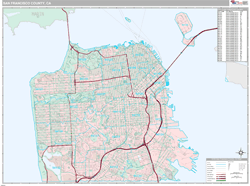 San Francisco County, CA Wall Map