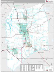 San Joaquin County, CA Wall Map