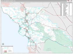 San Luis Obispo County, CA Wall Map