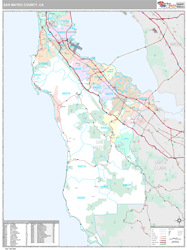 San Mateo County, CA Wall Map