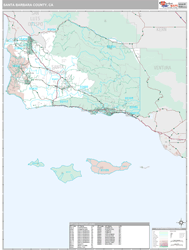 Santa Barbara County, CA Wall Map