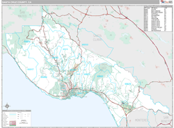 Santa Cruz County, CA Wall Map