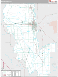 Sutter County, CA Wall Map