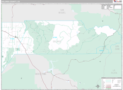Dolores County, CO Wall Map