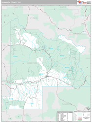 Gunnison County, CO Wall Map