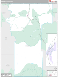 Hinsdale County, CO Wall Map