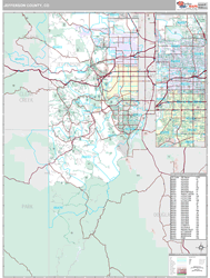 Jefferson County, CO Wall Map