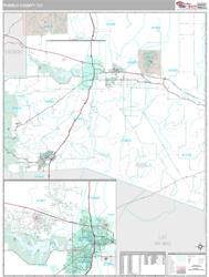 Pueblo County, CO Wall Map