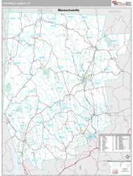 Litchfield County, CT Zip Code Wall Map