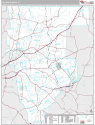 Tolland County, CT Wall Map