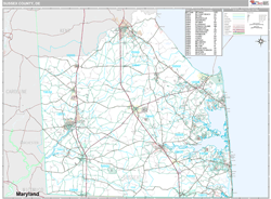 Sussex County, DE Wall Map