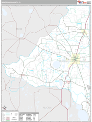 Bradford County, FL Wall Map