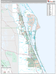 Brevard County, FL Wall Map