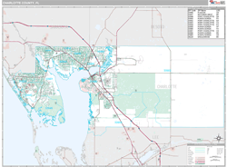 Charlotte County, FL Wall Map