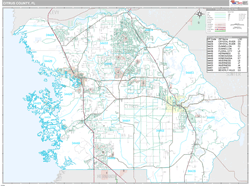 Citrus County, FL Wall Map