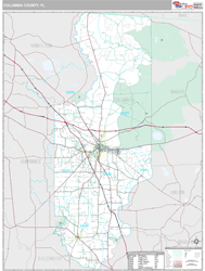 Columbia County, FL Wall Map