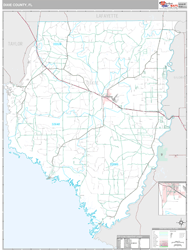 Dixie County, FL Wall Map