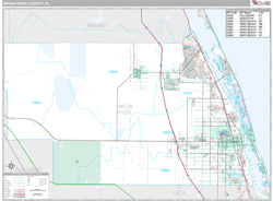 Indian River County, FL Wall Map