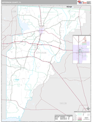 Jefferson County, FL Wall Map