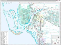 Lee County, FL Wall Map
