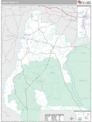 Liberty County, FL Wall Map