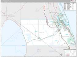 Martin County, FL Wall Map