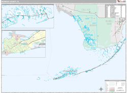 Monroe County, FL Wall Map