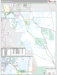 Osceola County, FL Wall Map
