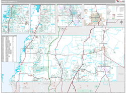 Pasco County, FL Wall Map