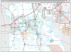 Polk County, FL Wall Map