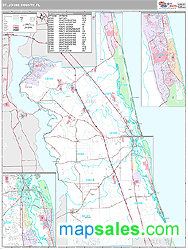 St. Johns County, FL Wall Map