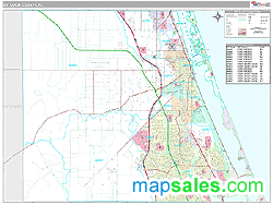 St. Lucie County, FL Wall Map