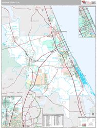 Volusia County, FL Wall Map