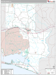 Walton County, FL Wall Map