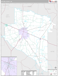 Appling County, GA Wall Map