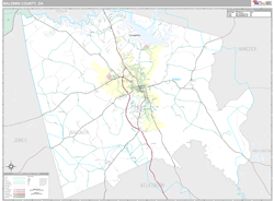 Baldwin County, GA Wall Map