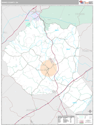 Banks County, GA Wall Map