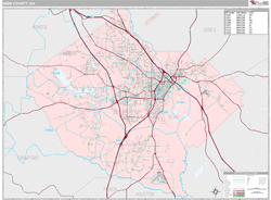 Bibb County, GA Wall Map