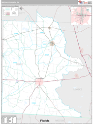 Brooks County, GA Wall Map