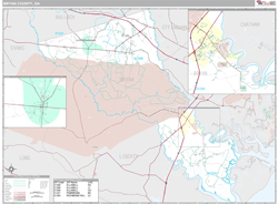 Bryan County, GA Wall Map