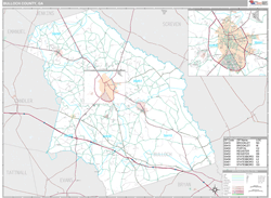 Bulloch County, GA Wall Map