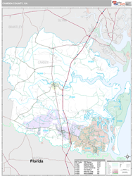 Camden County, GA Wall Map