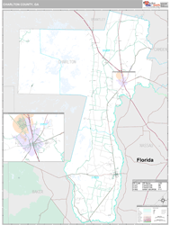 Charlton County, GA Wall Map