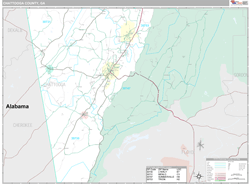 Chattooga County, GA Wall Map