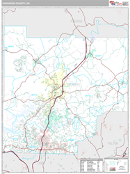 Cherokee County, GA Wall Map