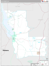 Clay County, GA Wall Map