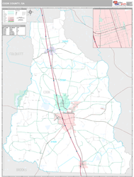 Cook County, GA Wall Map