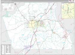 Coweta County, GA Wall Map