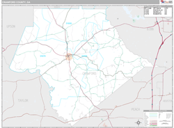 Crawford County, GA Wall Map